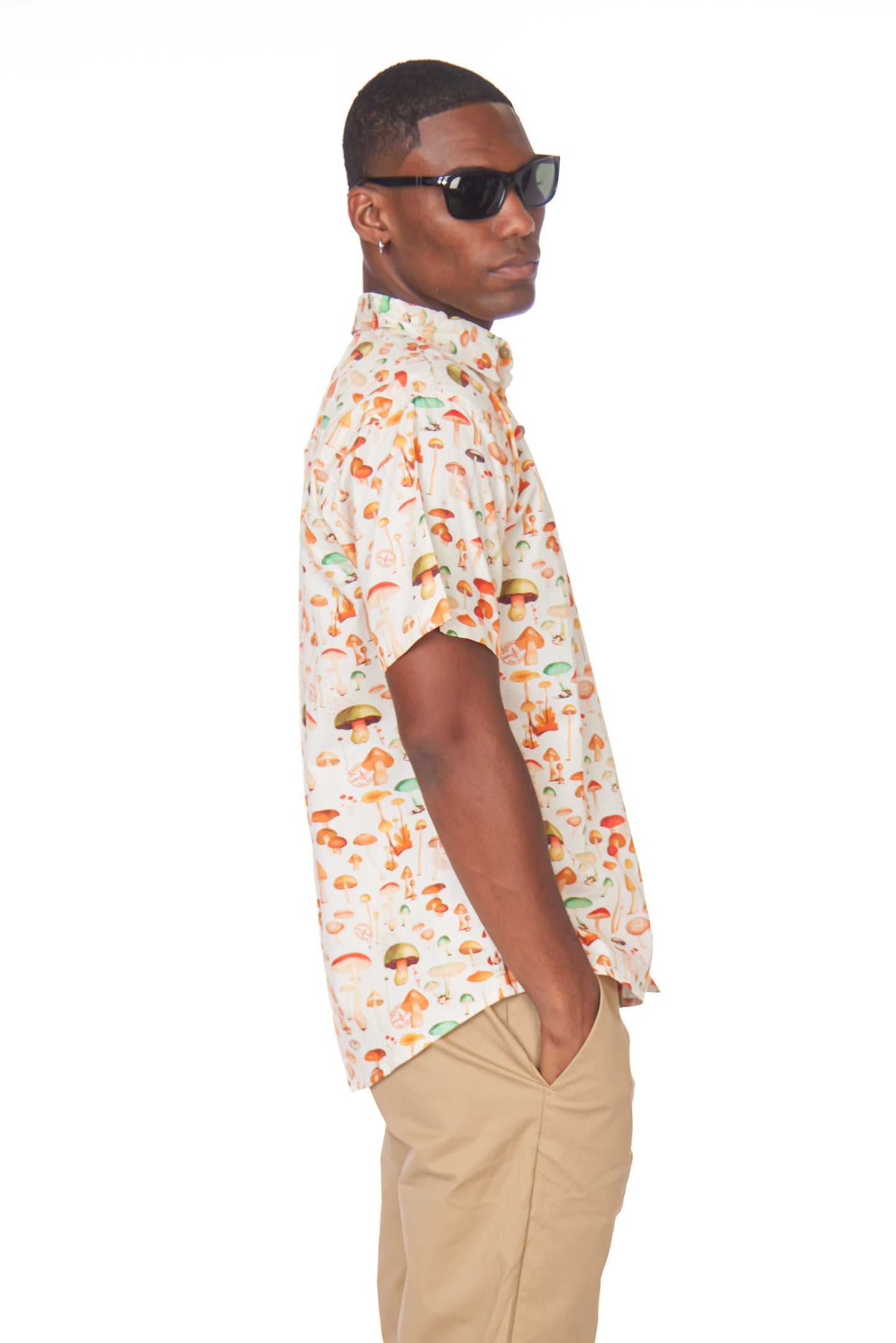 Men's S/S Button Up Mushroom Shirt