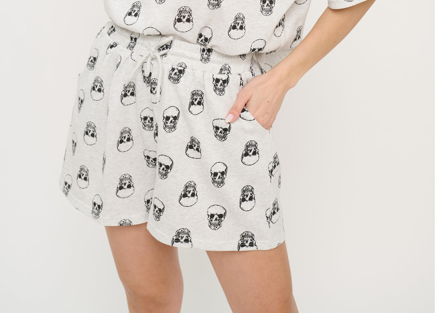 Comfy Skull Print Shorts