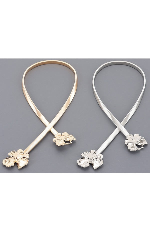 Metal Clover Stretch Belt