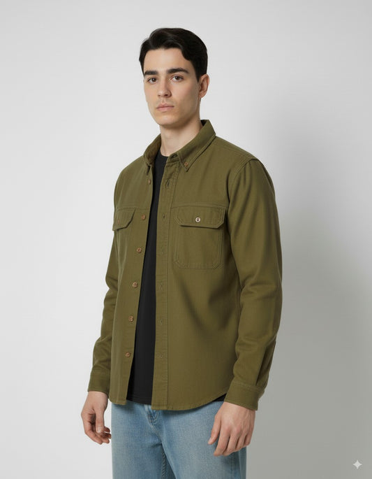 Men's Denim Long Sleeve Shacket