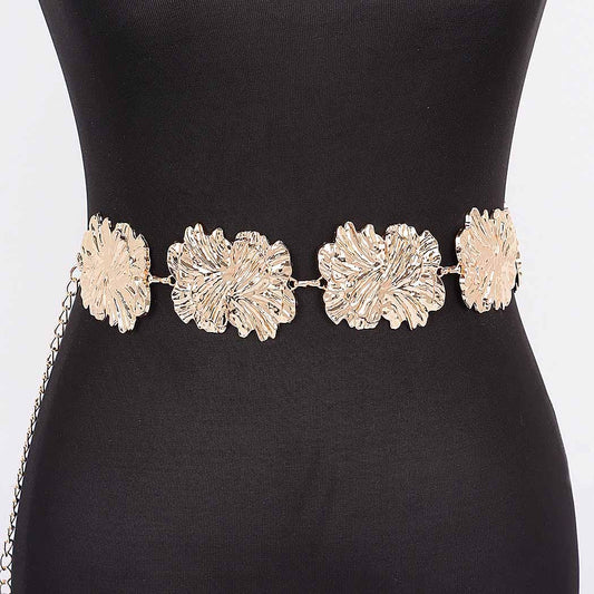 Floral Metal Chain Belt