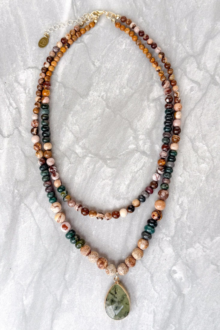 Green Jasper Becca Necklace