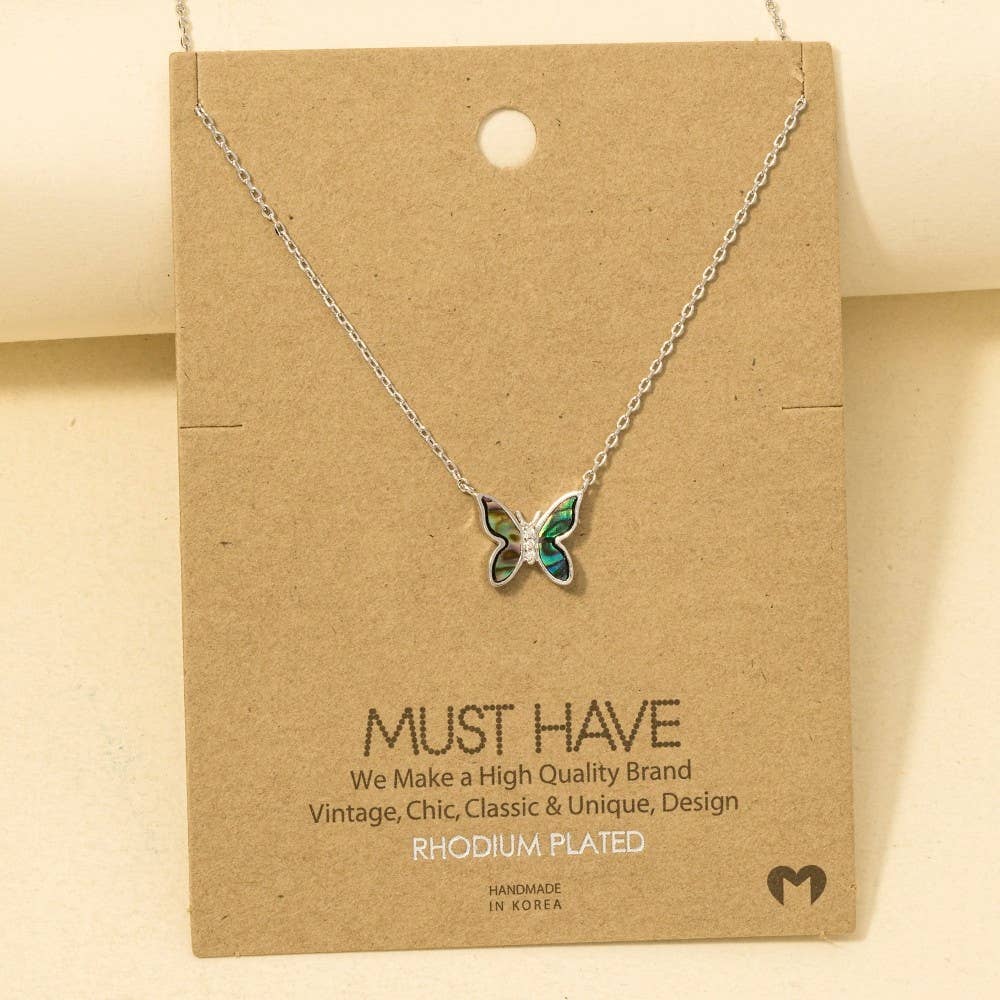 Gold Dipped Mini Butterfly Necklace