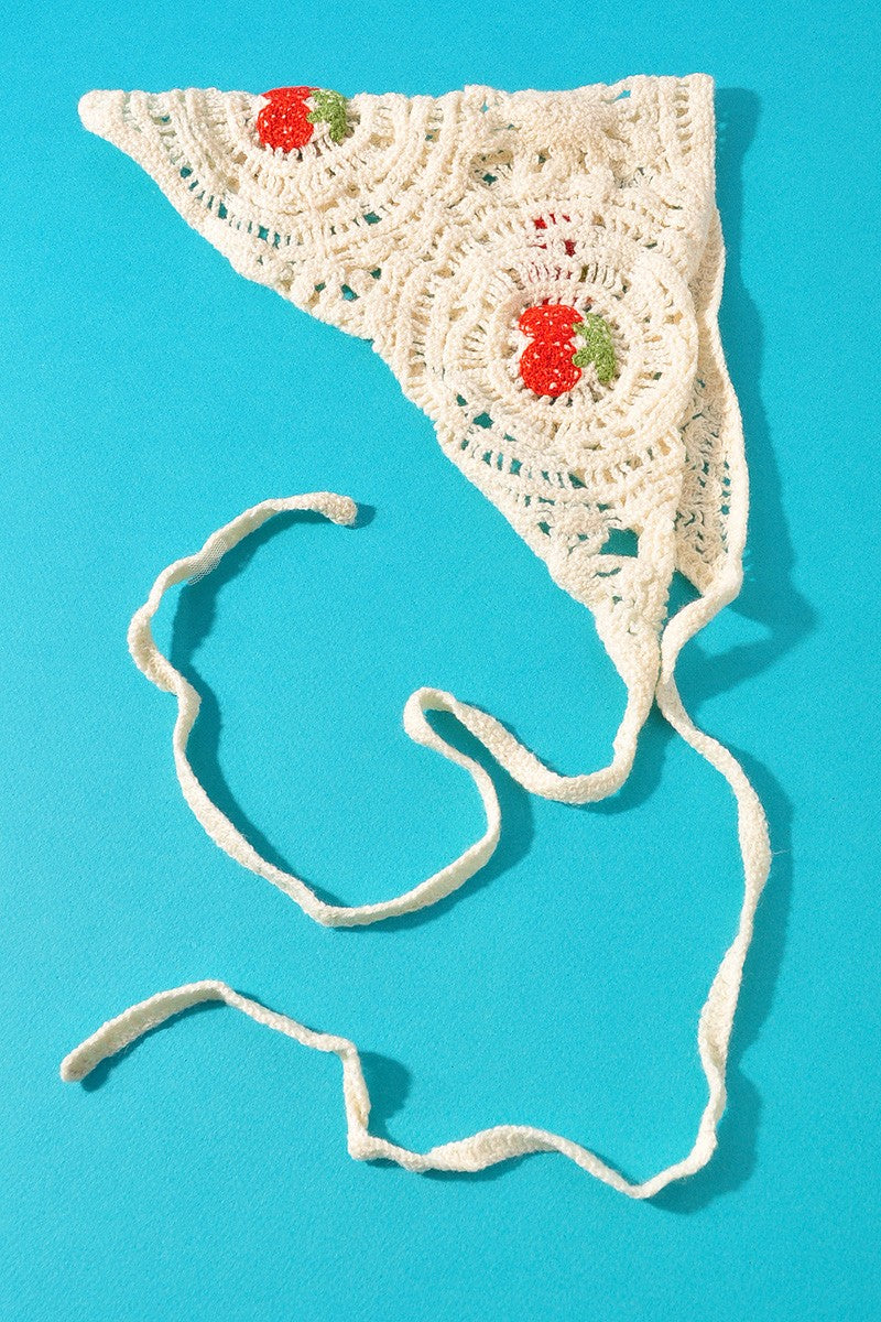 Cherry Crochet Bandana