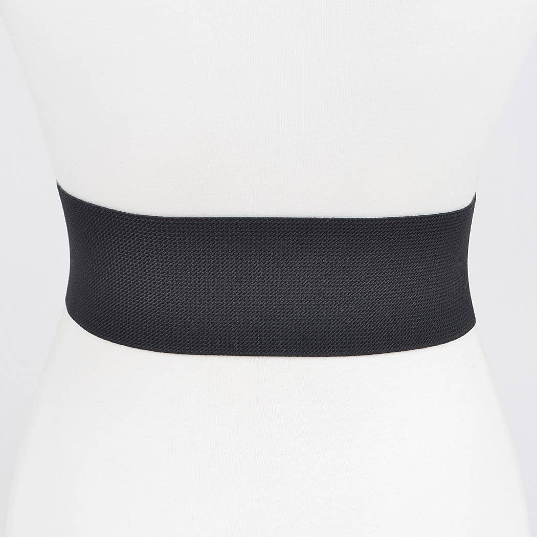 Big Metal Buckle Stretch Belt