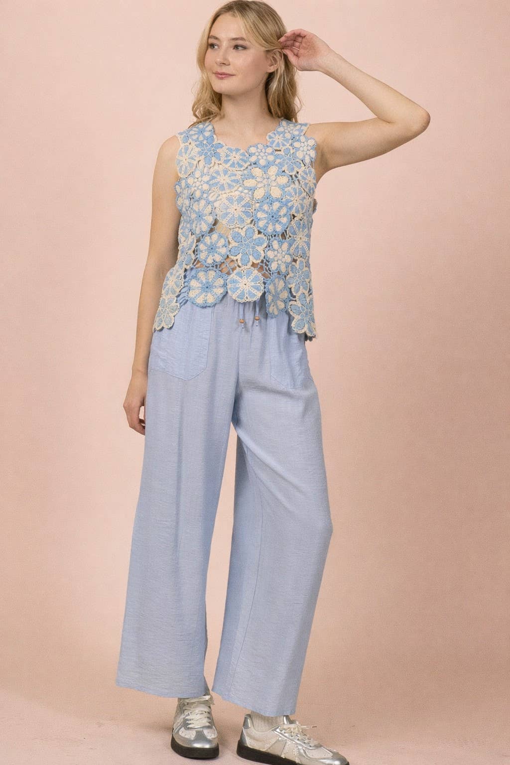 Floral Lace Crochet Top