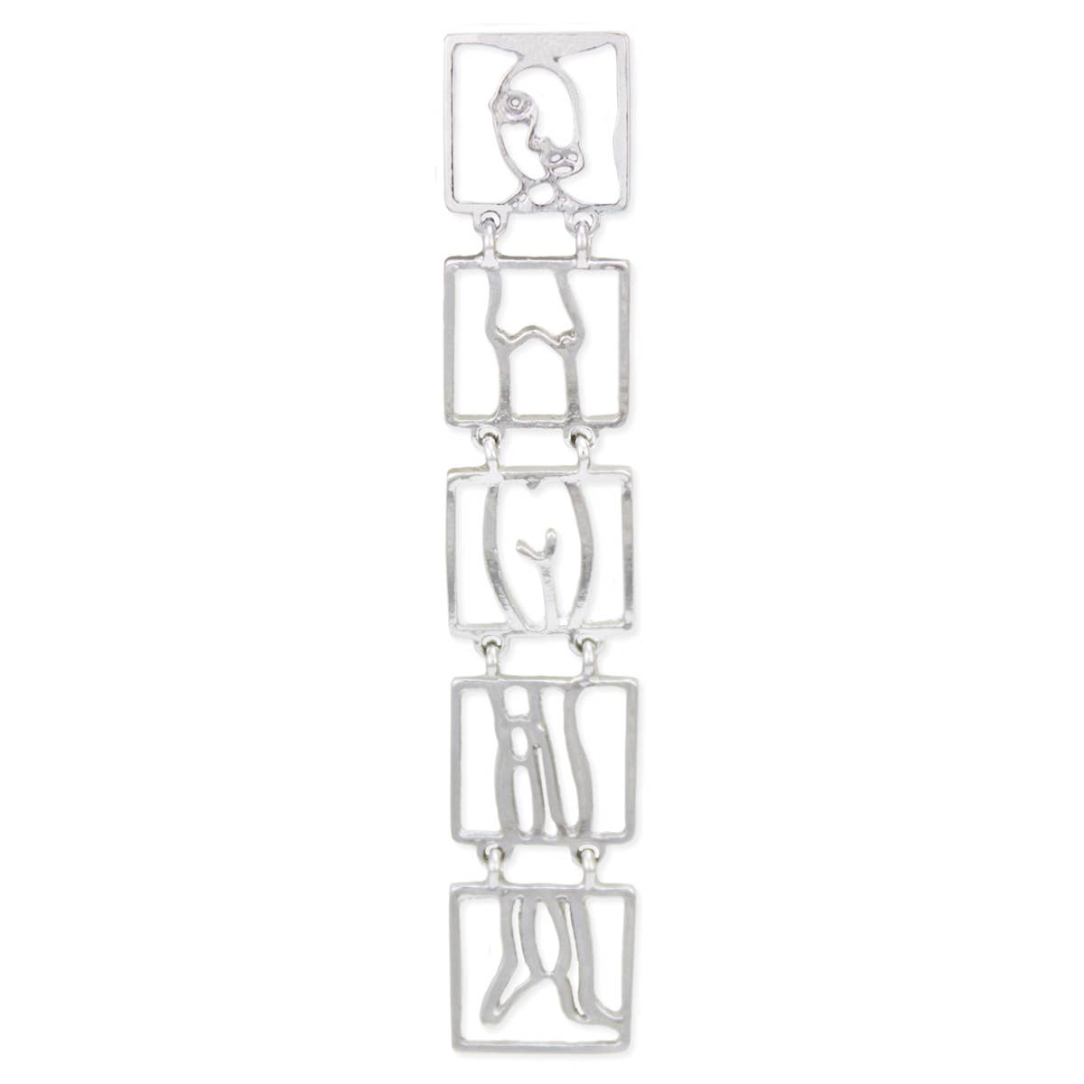 Feminine Form Silver Body Post Earrings