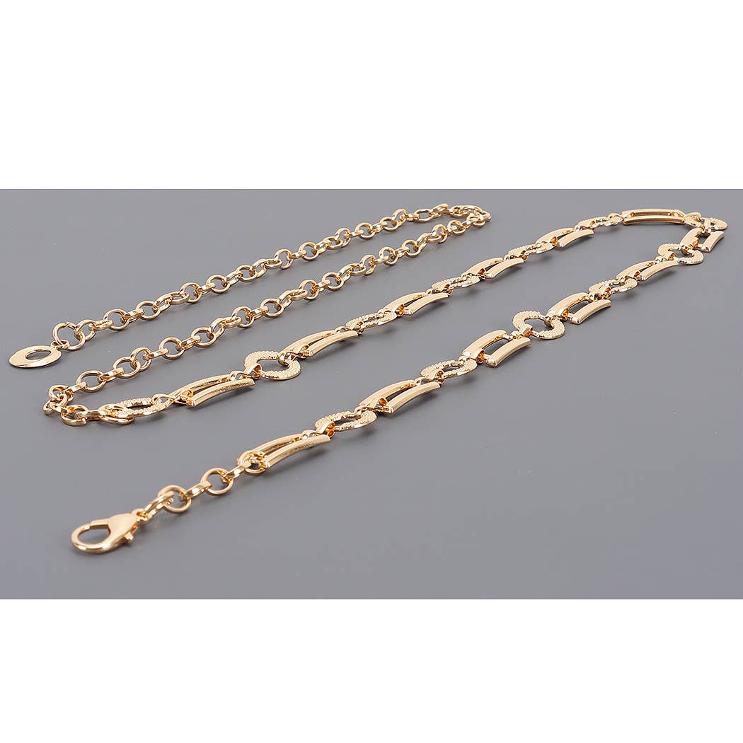 Multi Shape Metal Chain Belt