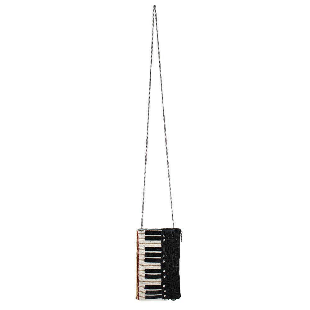 Keys To My Heart Beaded Piano Keys Crossbody Phone Bag