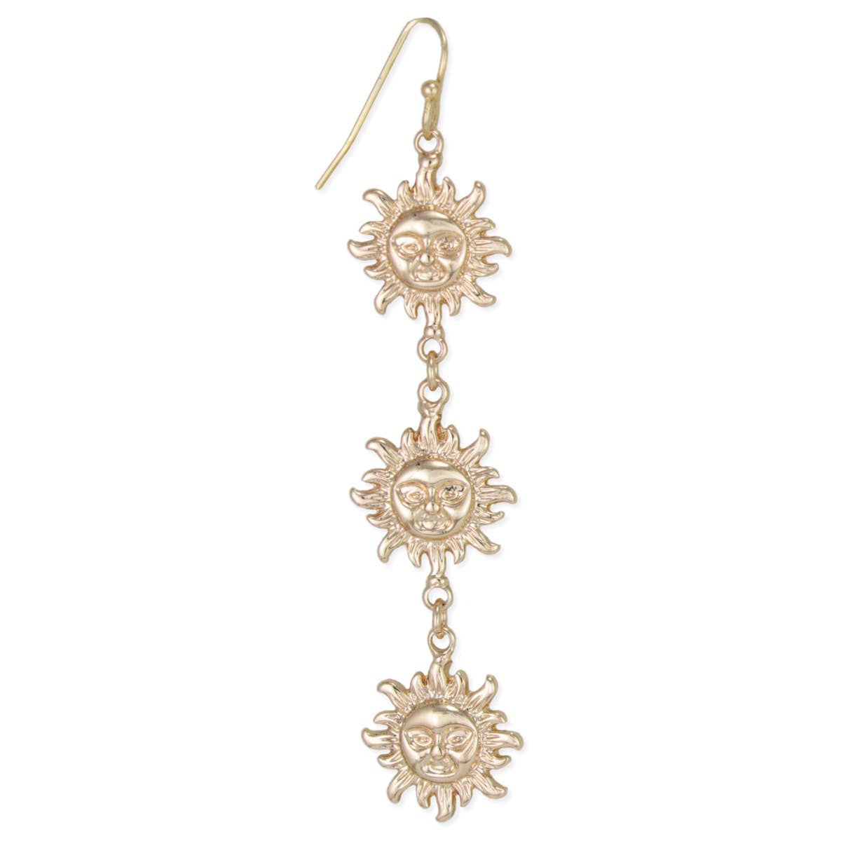 Sunny Day Triple Sun Gold Earrings