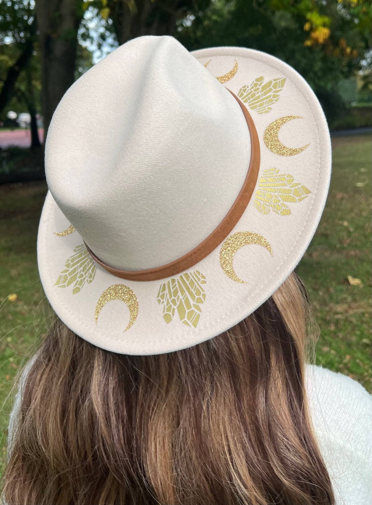 Moons and Crystals Felt Hat