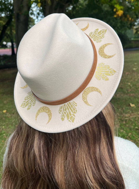 Moons and Crystals Felt Hat