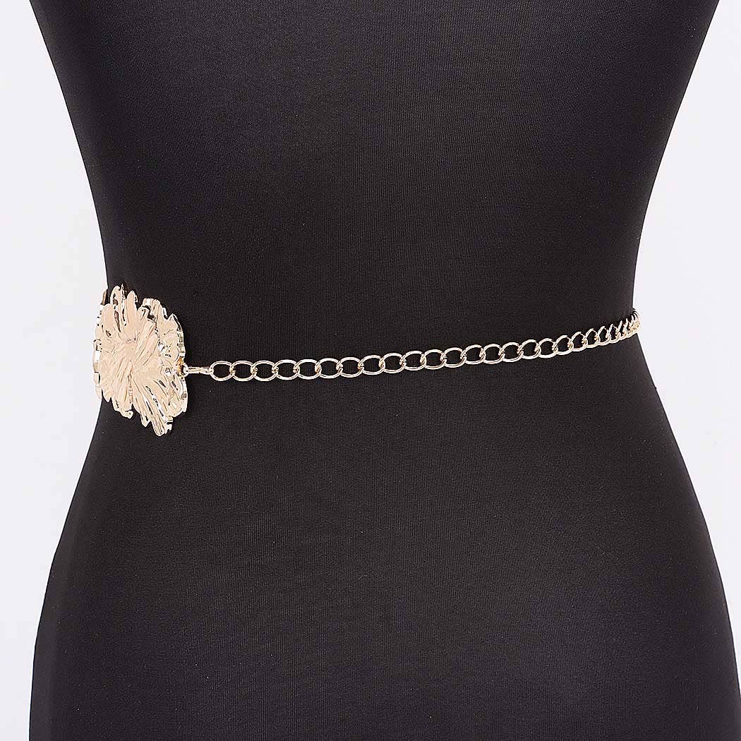 Floral Metal Chain Belt