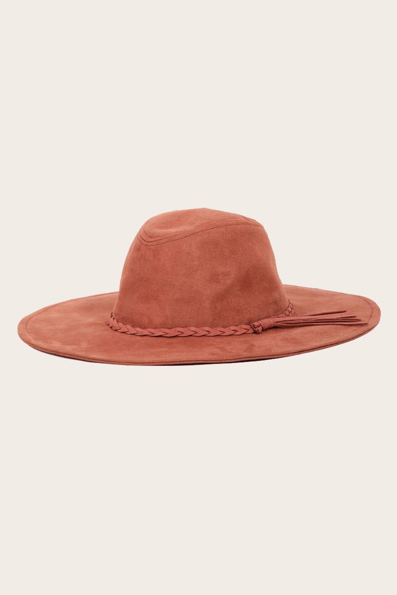Braided Faux Suede Hat