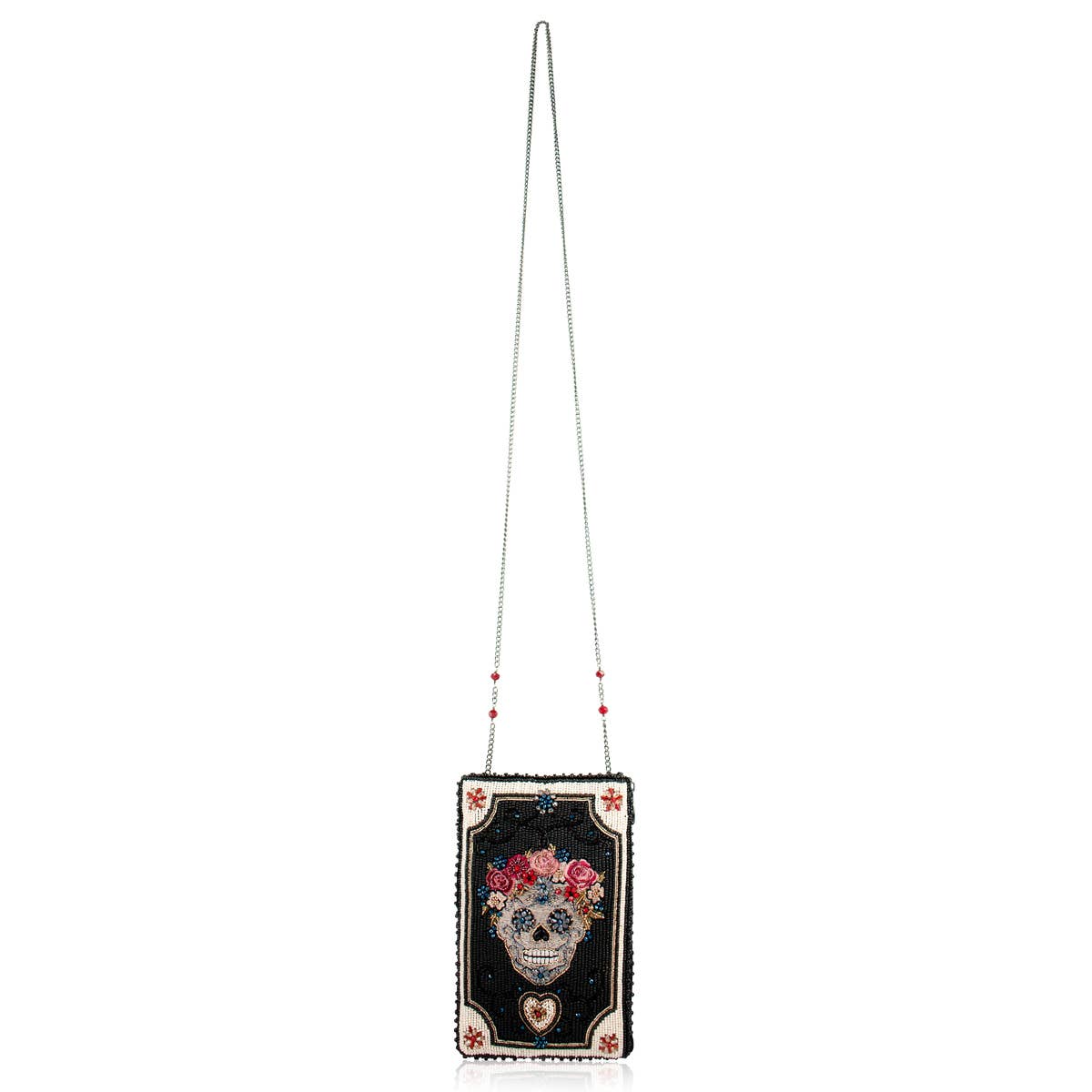 Hand Beaded Sugar Skull Crossbody