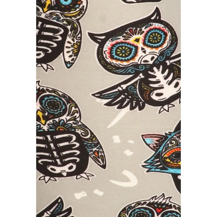 Animal Skeleton Print Leggins- Capri