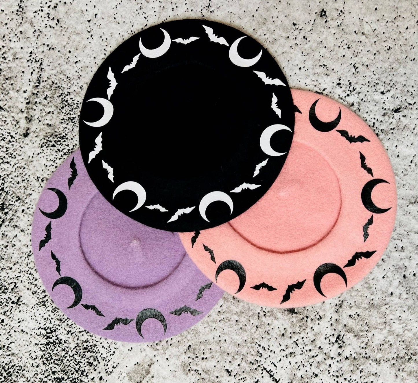 Vegan Bat Moon Beret