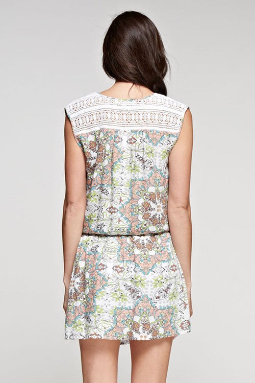 Smocked Waist Paisly Dress