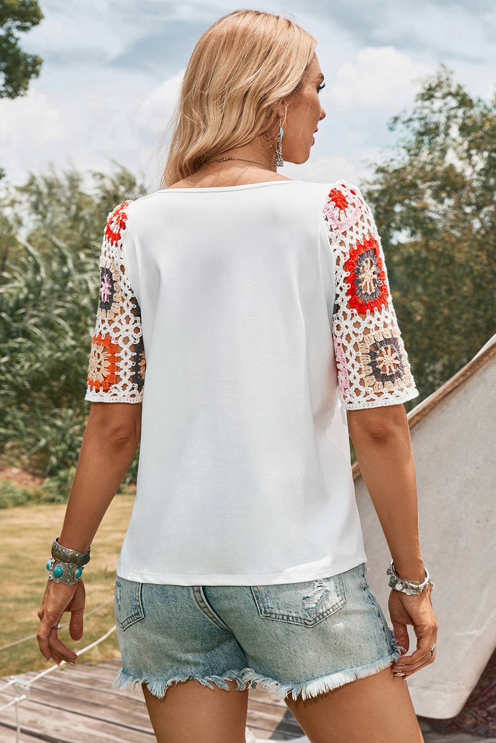 Crochet Short Sleeve Top