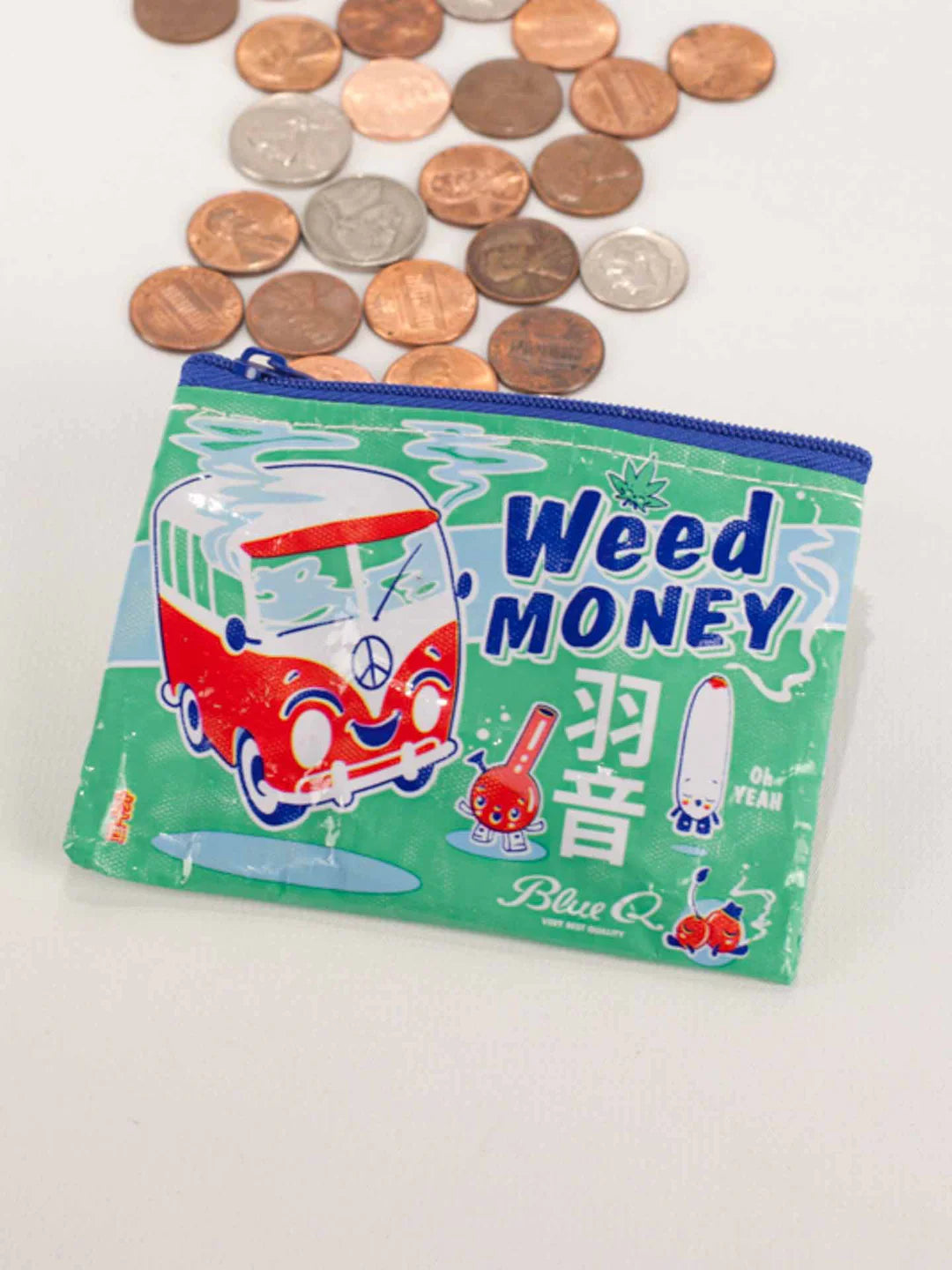 Blue Q Weed Money Coin Purse