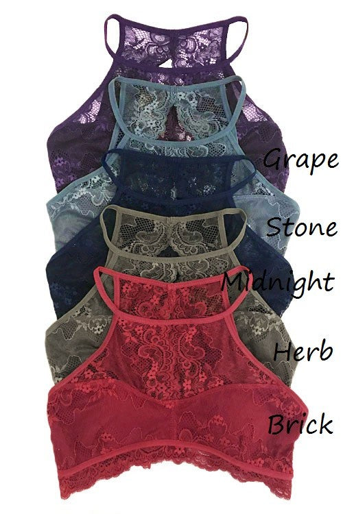 High-neck Lace Bralette