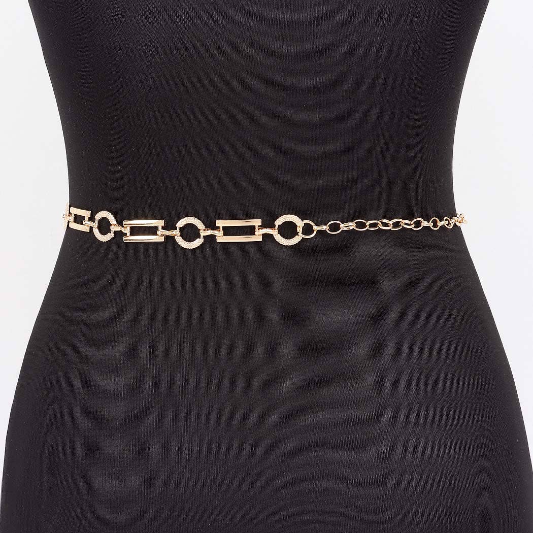 Multi Shape Metal Chain Belt