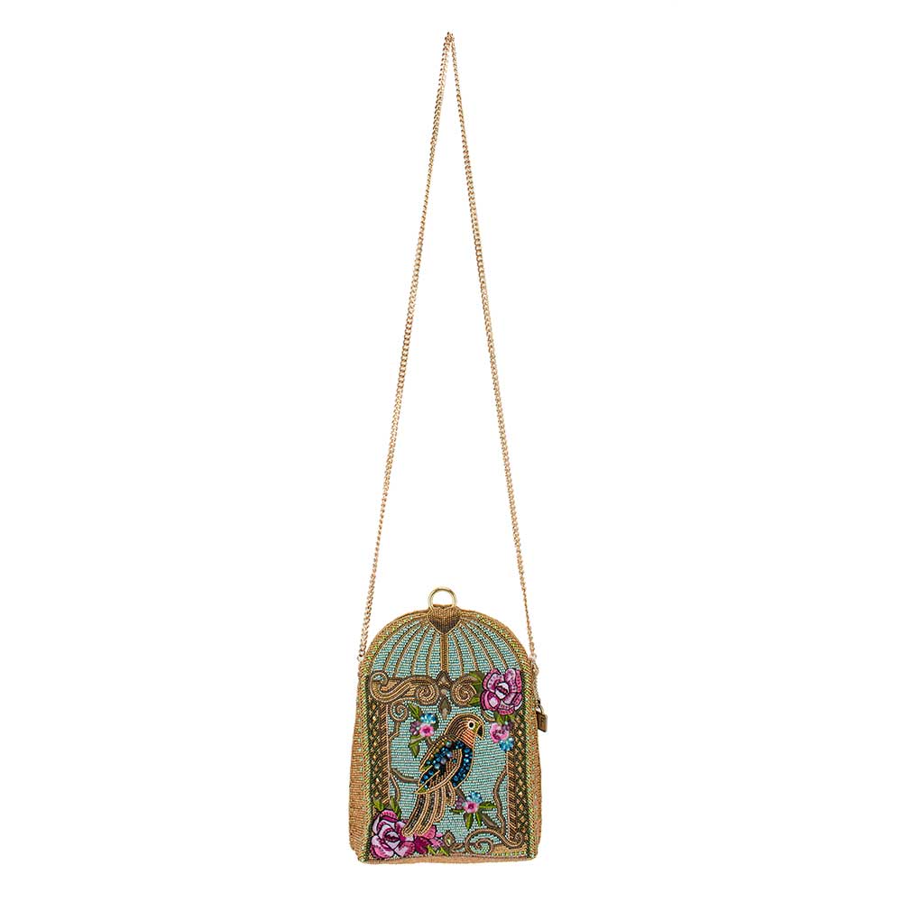 Pretty Parrot Hand Beaded Crossbody