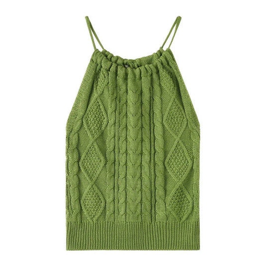 Green Knit Top