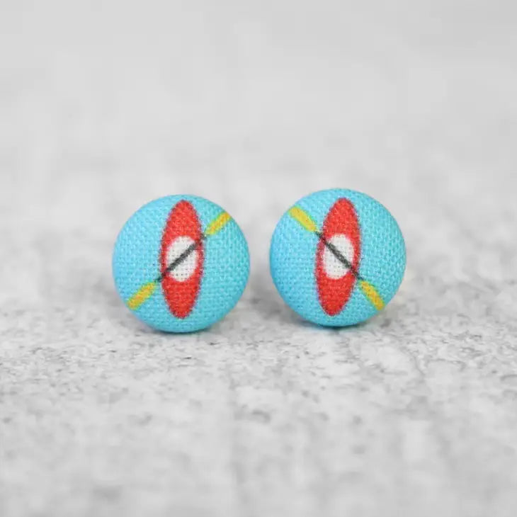 Fabric Stud Earrings