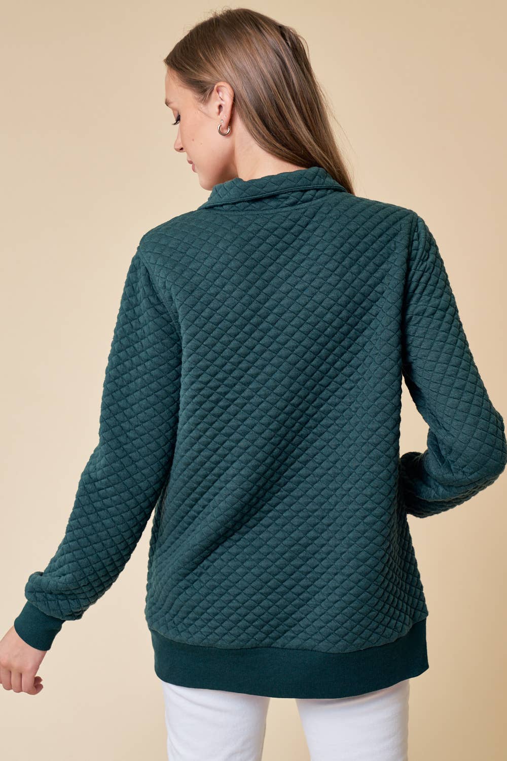 Diamond Quilted Pullover