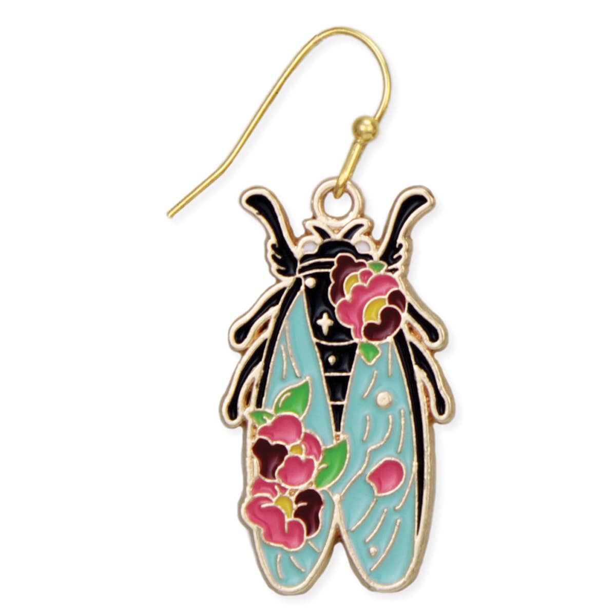 Floral Cicada Earrings