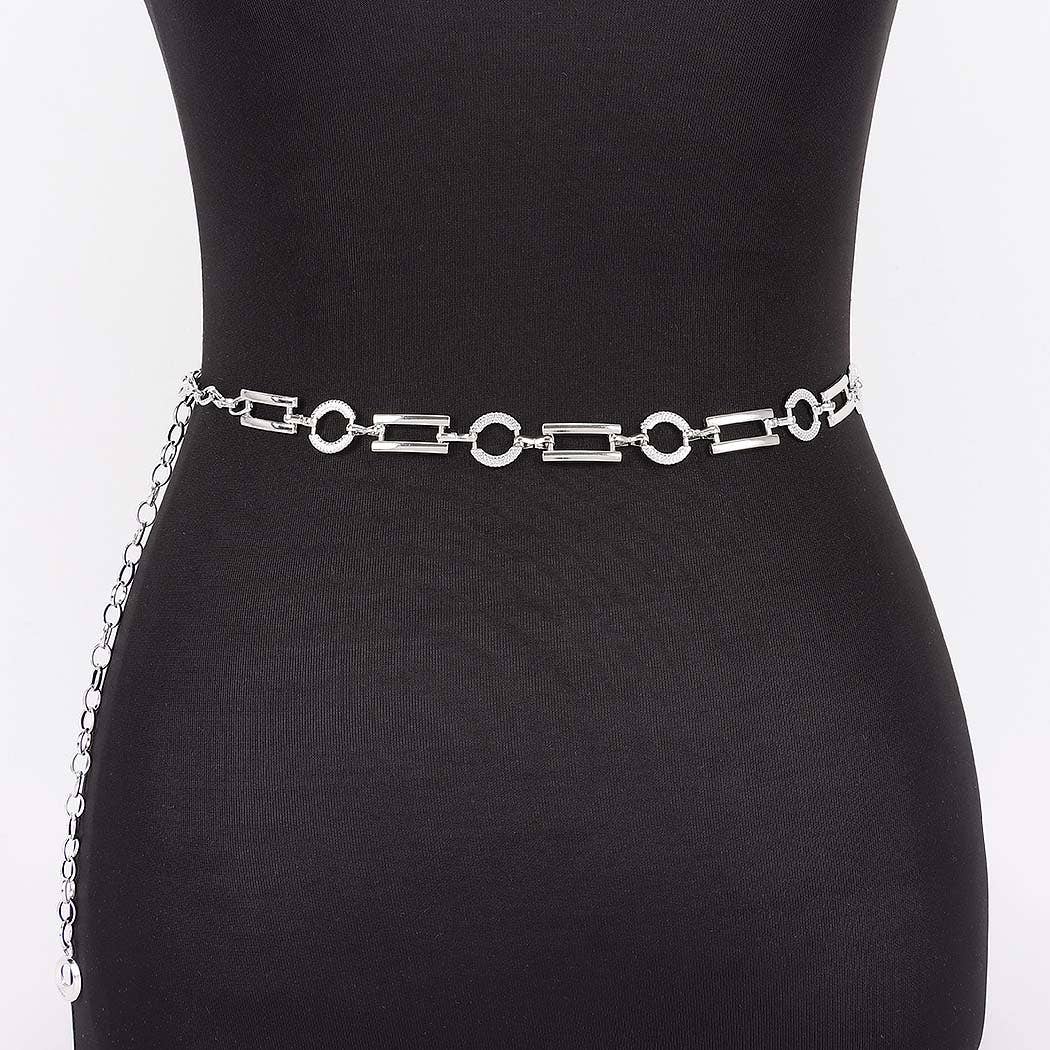 Multi Shape Metal Chain Belt