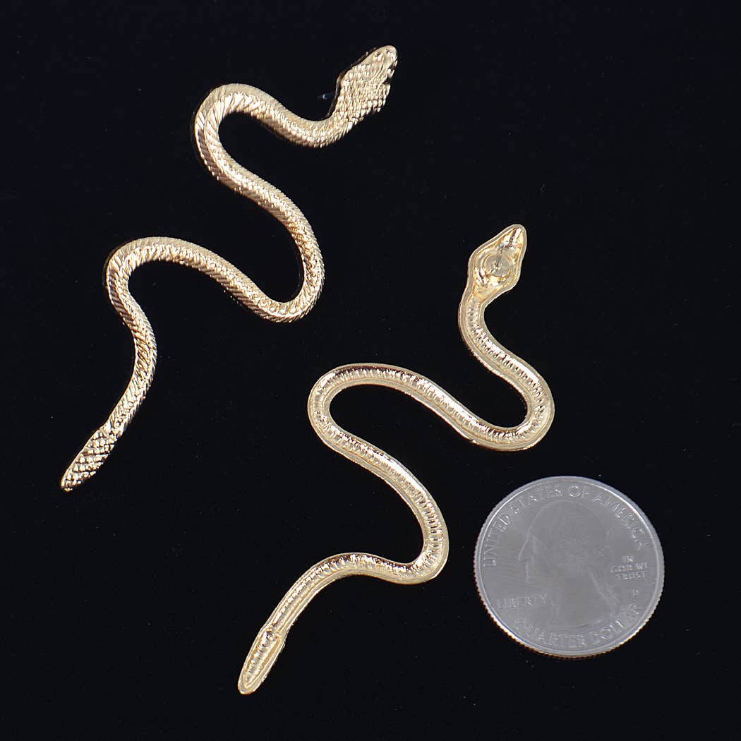 Gold Snake Earrings