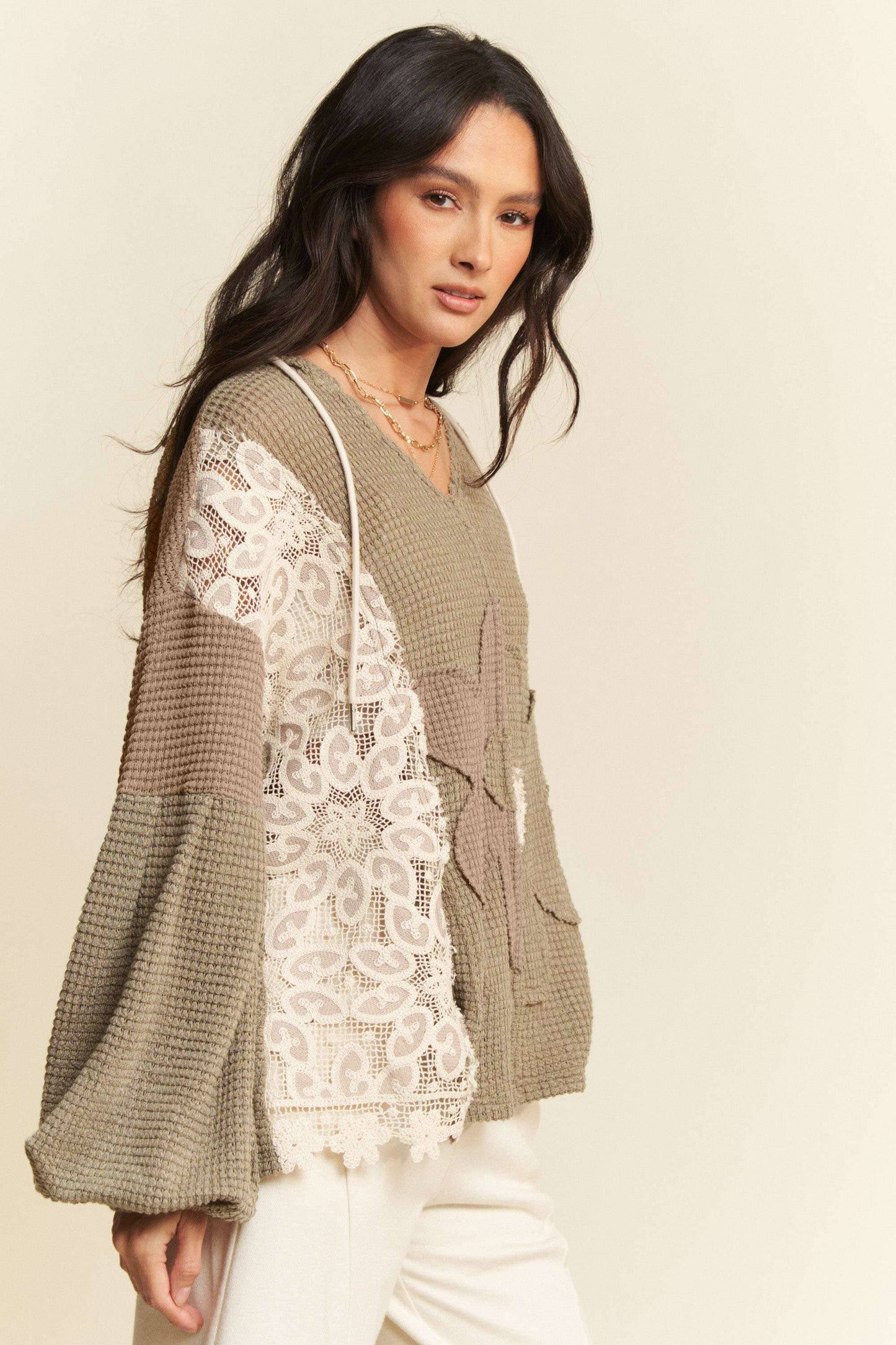 Oversized Flower Patch Hoodie