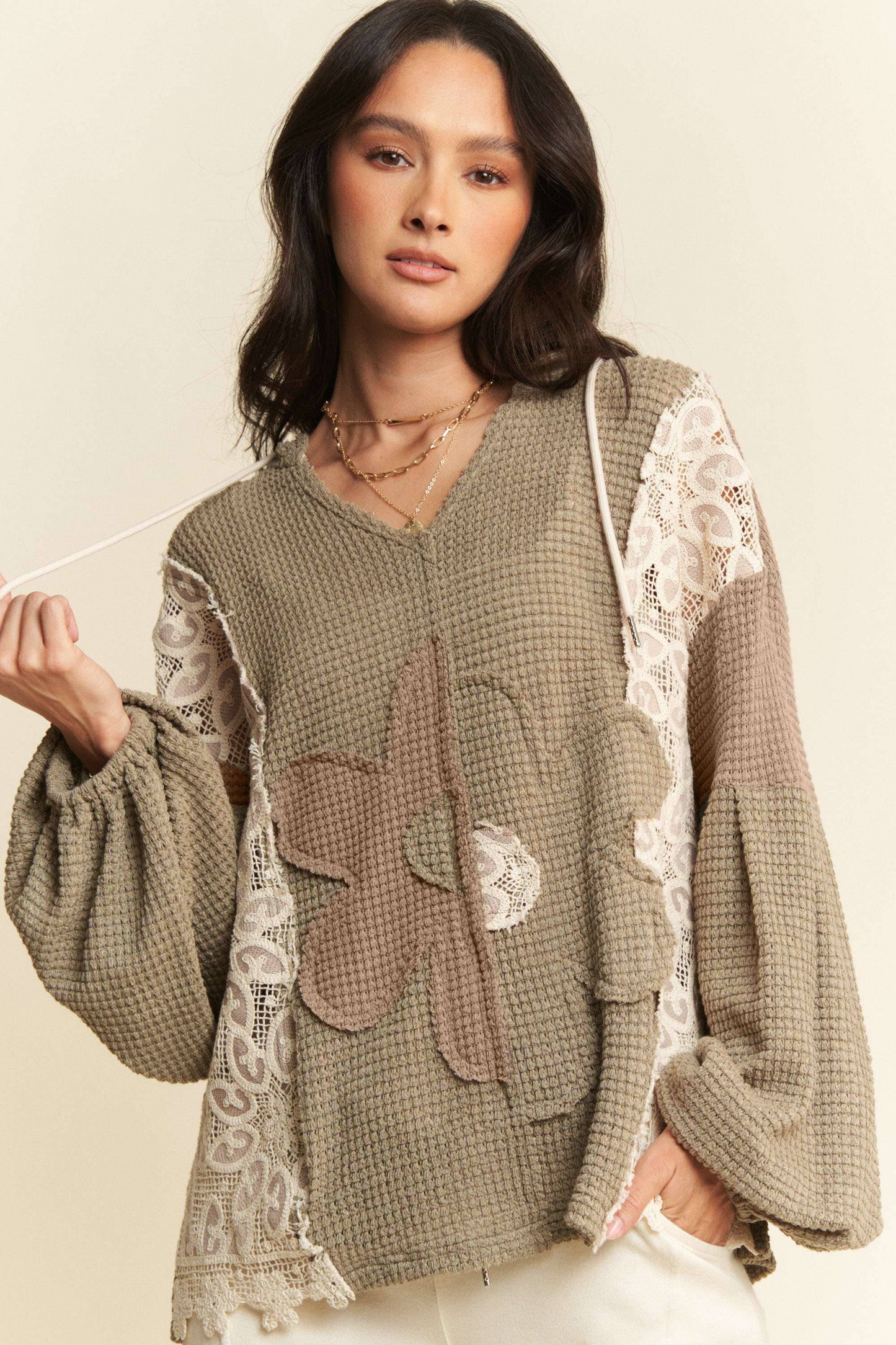 Oversized Flower Patch Hoodie