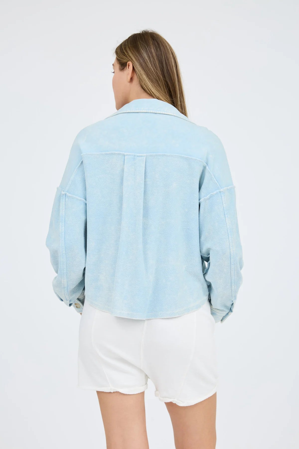 Vintage Washed Raw Edge Shacket