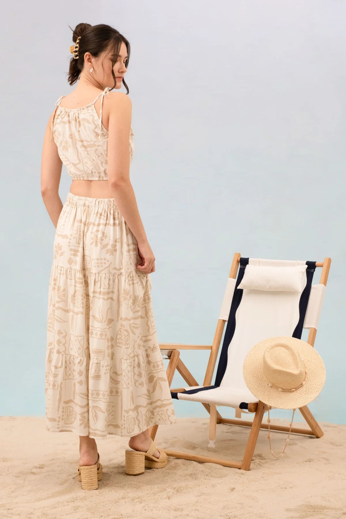 Boho Floral Midi Skirt