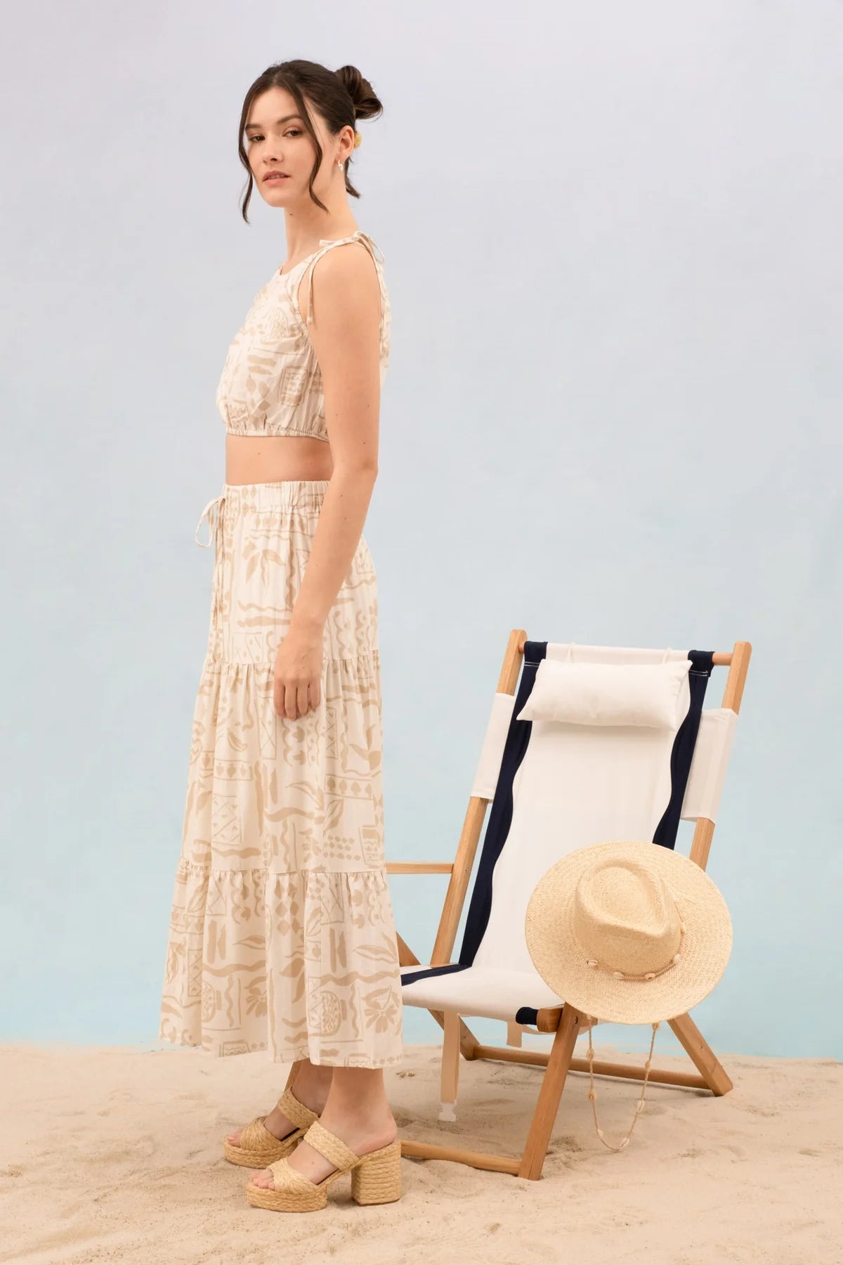 Boho Floral Midi Skirt