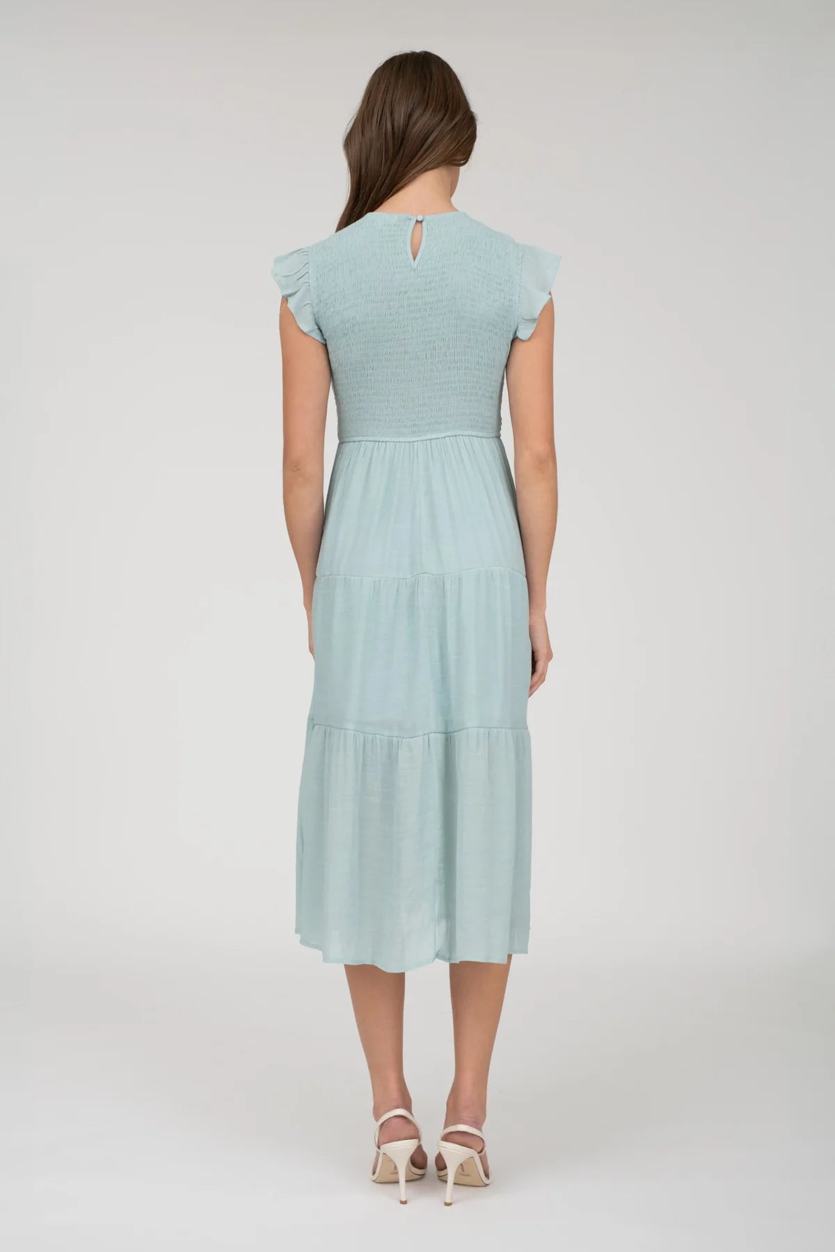 Smocked Tiered Midi Dress