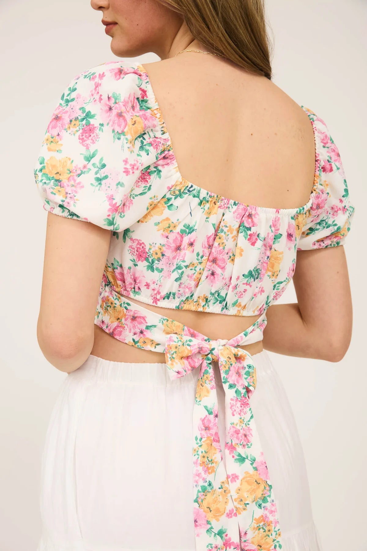 Floral Corset Crop Top