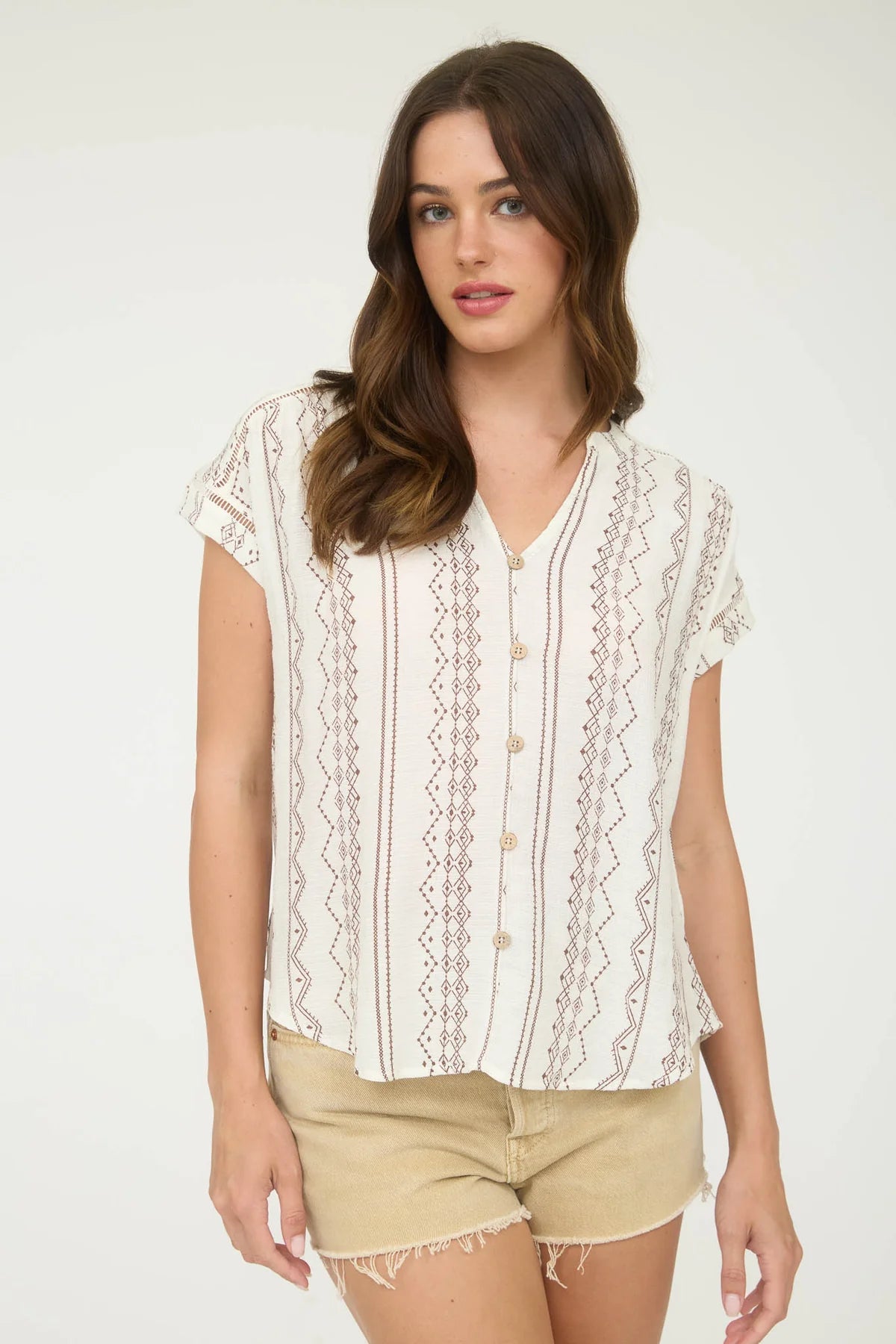 S/S Geo Print Top