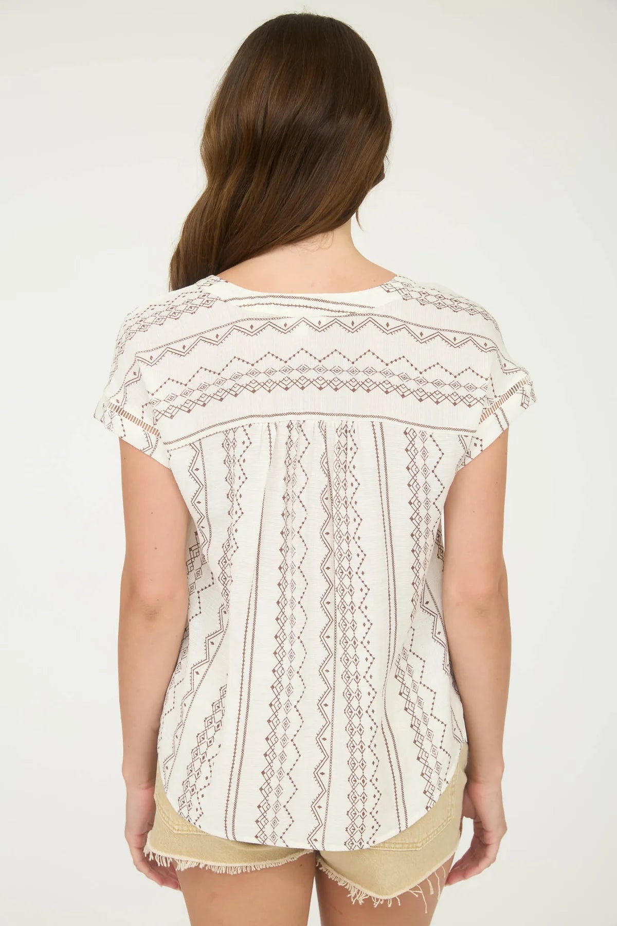 S/S Geo Print Top