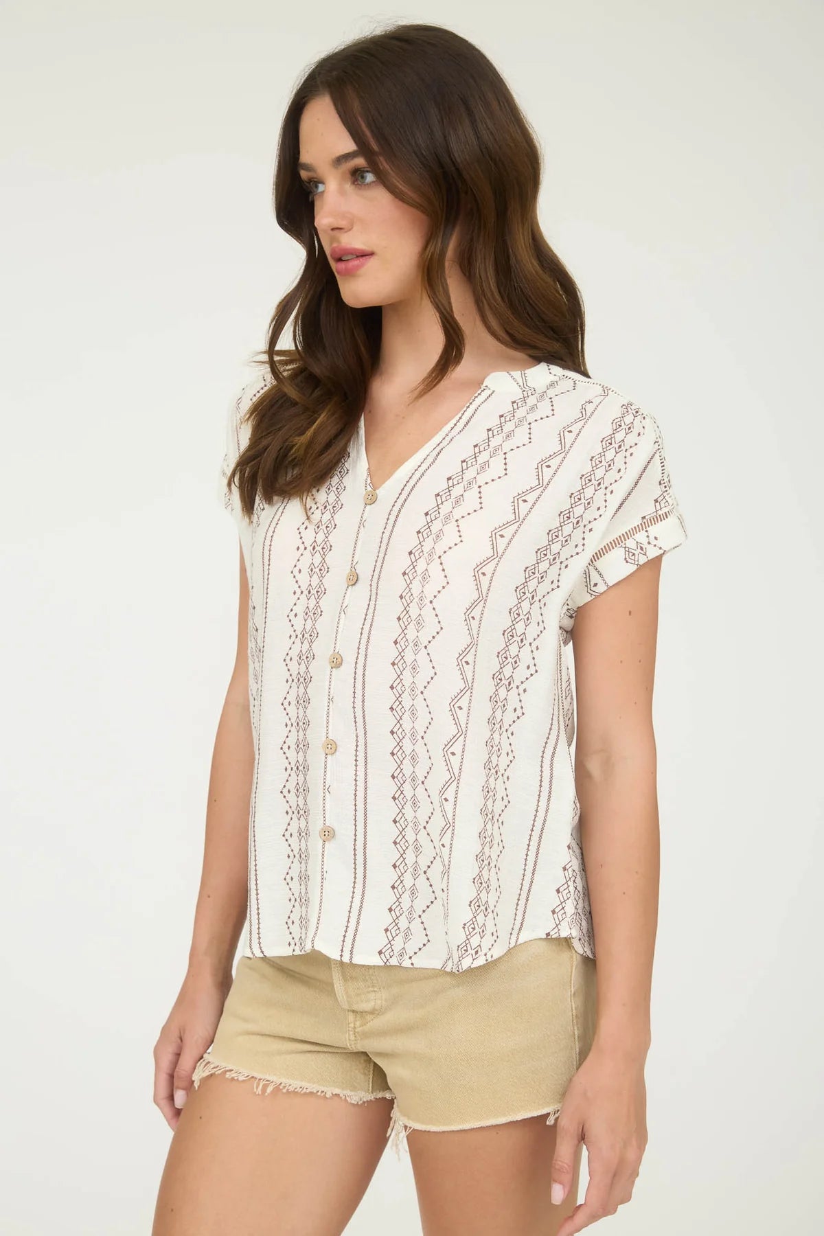 S/S Geo Print Top