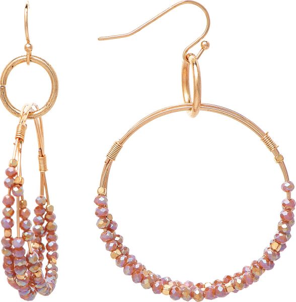 Triple Beaded Ring Earrings