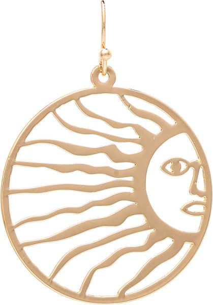 Blowing Sun Cutout Earring