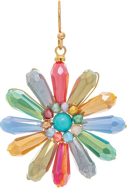 Glass Bead Daisy Earring