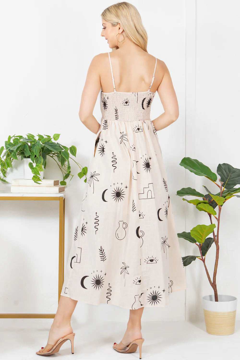 Summer Aesthetic Print Cotton Dress