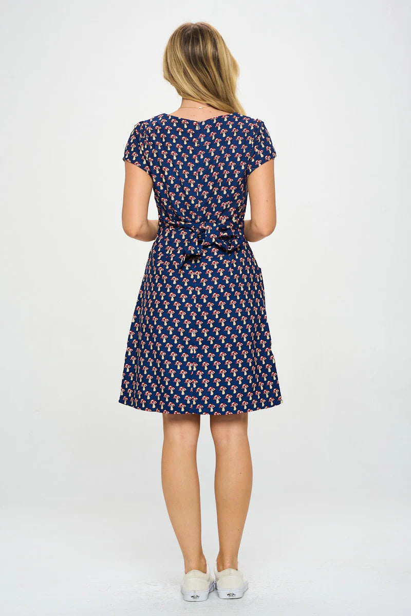 Corduroy Mushroom Dress w/ Pockets