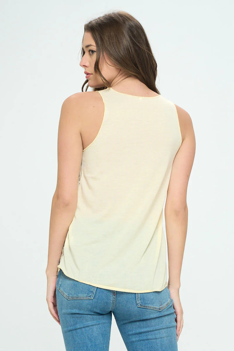 Hedgehog Floral Print Tank