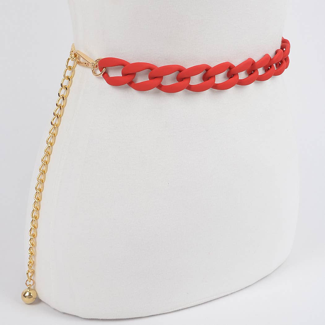Vivid Matte Chain Belt